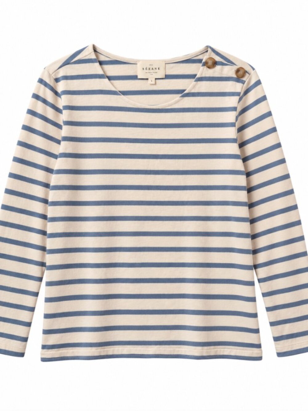 Sézane Striped Marinière Long Sleeve Top – Size L – New Without Tags